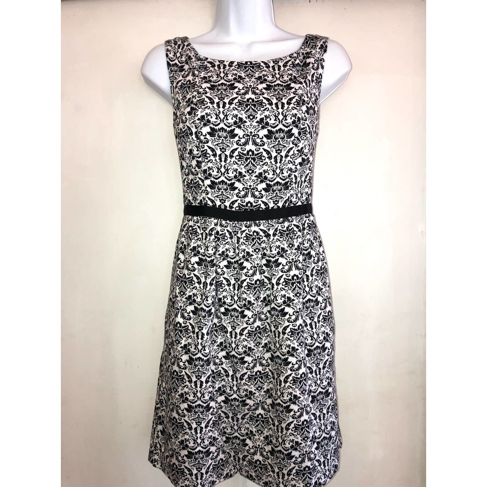 Ann Taylor LOFT Floral Cotton Mini Dress Cotton POCKETS 0